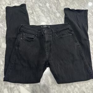 Hollister Jeans Women's 32 Short Black Dark Wash High Rise Boot Cut Jeans